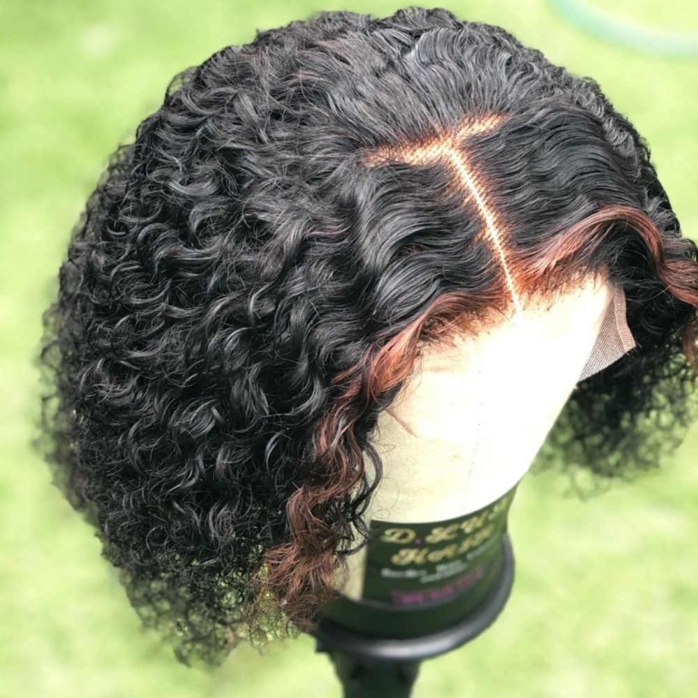 Curly closure wig